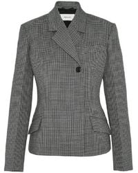 Ferragamo - Micro Houndstooth Double Breasted Blazer, Brand Size 42 Us - Lyst