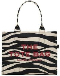 Marc Jacobs - The Zebra-Print Logo Large Tote Bag - Lyst