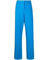 Ferragamo - High-Waisted Straight-Leg Trousers - Lyst