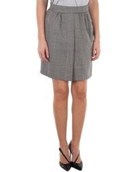 Max Mara - Houndstooth Wool Toano Mini Skirt, Brand Size 34 (Us - Lyst