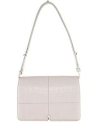 Burberry - Snip Croc-Embossed Leather Shoulder Bag - Lyst