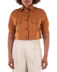 Max Mara - Agiate Cropped Stretch-Cotton Jacket, Brand Size 38 (Us - Lyst