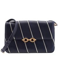 Saint Laurent - Two-Tone Leather Le Maillon Shoulder Bag - Lyst