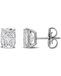 Created Forever - 3Ct Tw Cushion-Cut Lab-Grown Diamond Solitaire Stud Earrings - Lyst