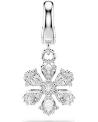Swarovski - Idyllia Rhodium Plated Snowflake Charm - Lyst