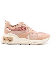 Ferragamo - Cosma Gancini Panelled Sneakers - Lyst