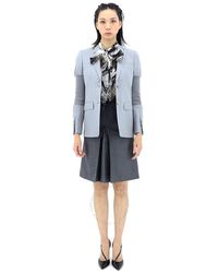 Burberry - Ribbed-panel Single-breasted Wool Blazer Jacket - Lyst