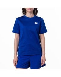 Burberry - Ekd Logo Embroidered Cotton T-Shirt - Lyst