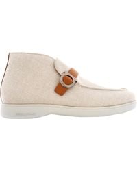 Ferragamo - Ferragamo Gancini Buckle Desert Boots, Size 9 E - Lyst