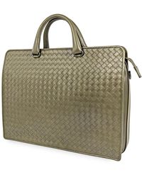 Bottega Veneta Intrecciato Briefcase - Green
