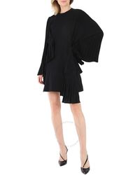 MM6 by Maison Martin Margiela - Mm6 Asymmetrical Pleated Cotton Jersey Dress - Lyst