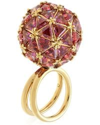 Swarovski - Ladies Curiosa Round Cocktail Ring, Size 50 - Lyst