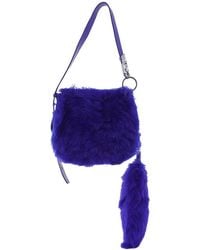 Burberry - Small Knight Faux-Fur Shoulder Bag - Lyst
