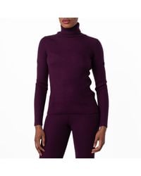 Bally - Orchid Wool Turtleneck Sweater, Brand Size 40 Us - Lyst