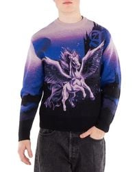 Aries - Woolen Jumper Pegasus Print Sweater - Lyst
