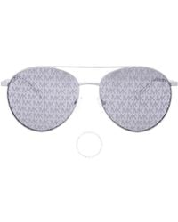 Michael Kors - Arches Silver Logo Pilot Sunglasses Mk1138 1153r0 58 - Lyst