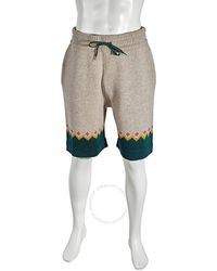 Burberry - Gunley Fair Isle Wool Drawcord Shorts - Lyst