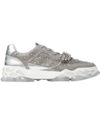 Jimmy Choo - Diamond X Strap Crystal Embellishment Trainers, Brand Size 35 Us - Lyst
