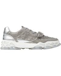Jimmy Choo - Diamond X Strap Crystal Embellishment Trainers, Brand Size 35 Us - Lyst