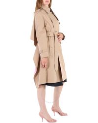 Burberry - Cotton Twill Contrast Cape Detail Double-breasted Trench Coat - Lyst