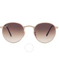 Ray-Ban - Round Metal Brown Gradient Sunglasses Rb3447 001/51 47 - Lyst