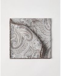 Brunello Cucinelli - Silk Paisley Pocket Square - Lyst