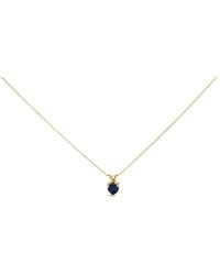 Haus of Brilliance - 14K 5X5 Mm Heart Shaped Sapphire Solitaire Pendant Necklace - Lyst