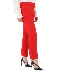 Burberry - High-waisted Wool Tailored Trousers - Lyst