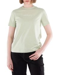 Calvin Klein - Logo Print Cotton T-Shirt - Lyst