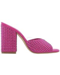 Paris Texas - Pink Ruby Holly Anja Crystal-embellished Mules - Lyst