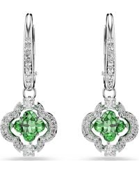 Swarovski - Una Angelic Drop Earrings, Mixed Cuts, Rhodium Plated - Lyst
