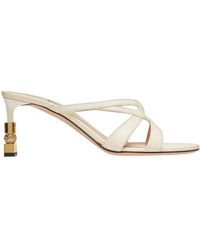 Bally - Carolyn Leather Block Slide Sandals, Brand Size 39 Us - Lyst