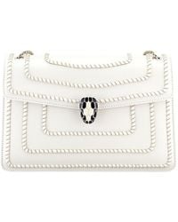 BVLGARI - Serpenti Forever Woven Chain Leather Shoulder Bag - Lyst