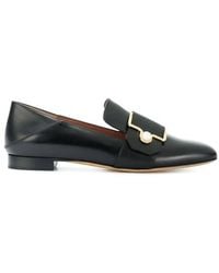 Bally - Maelle Logo Buckle Leather Loafers, Brand Size 35. Us - Lyst