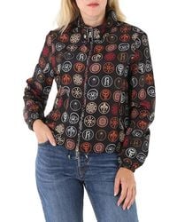 Roberto Cavalli - Coin-Print Bomber Jacket, Brand Size 40 (Us - Lyst