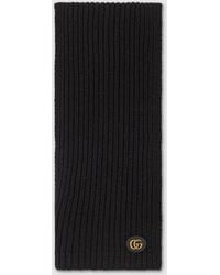 Gucci - Wool Cashmere Scarf With Double G - Lyst