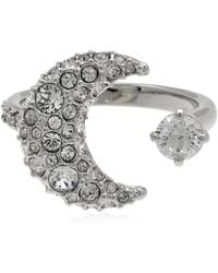 Swarovski - Luna Open Moon Ring, Size 52 - Lyst