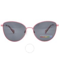 Polaroid - Polarized Grey Cat Eye Sunglasses Pld 6188/s 035/jm9 55 - Lyst
