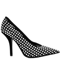 Burberry - Madelina Crystal Detail Leather Point-Toe Pumps, Brand Size 35.5 Us - Lyst