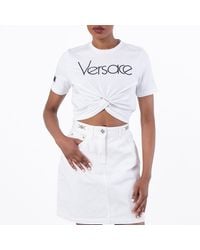 Versace - Safety Pin 1978 Logo T-Shirt, Brand Size 42 Us - Lyst