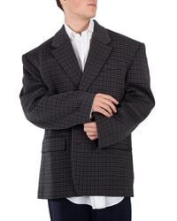 Balenciaga - Houndstooth Single-Breasted Blazer, Brand Size 1 - Lyst
