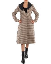 JW Anderson - Ladies Clay Check-Print A-Line Coat, Brand Size 8 (Us - Lyst