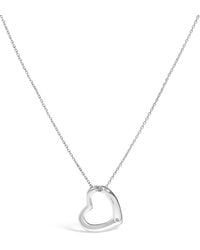 Haus of Brilliance - Sterling Bezel Set Diamond Accent Heart Pendant Necklace - Lyst