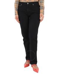 Burberry - Logo-print Straight-leg Jeans - Lyst