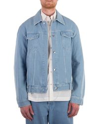 Nanushka - Eco Light Wash Boyce Denim Jacket - Lyst