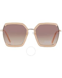 Guess Factory - Brown Gradient Butterfly Sunglasses Gf0418 57f 58 - Lyst