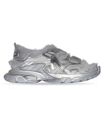 Balenciaga - Track Flat Sandals - Lyst
