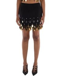 Rabanne - Paco Cut Out Embellished Crepe Skirt, Brand Size 36 (Us - Lyst