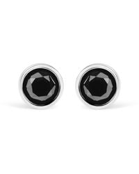 Haus of Brilliance - 925 Sterling 2.00 Cttw Round Brilliant-Cut Diamond Bezel-Set Stud Earrings - Lyst