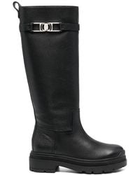 Ferragamo - Vara Chain Knee-High Boots - Lyst